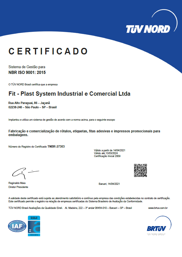 Certificado ISO9001