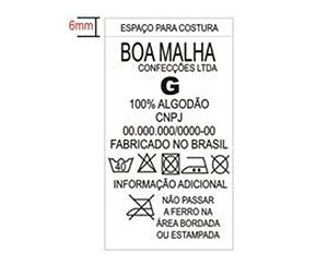 Etiquetas de Composição nylon resinado para Confecção - FOTO 1