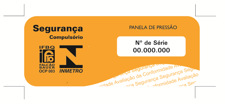 Etiqueta Selo Inmetro para Panela de Pressão - FOTO 1