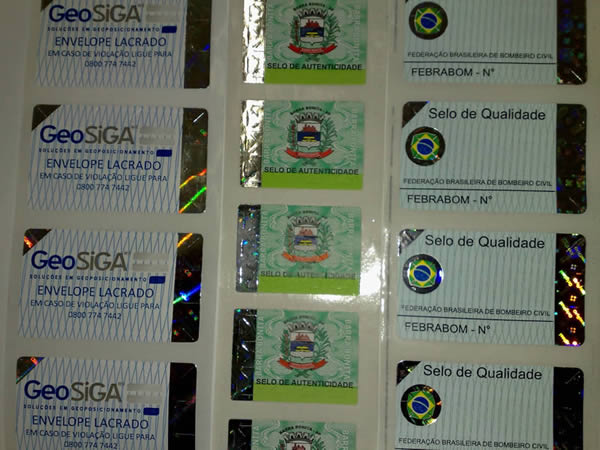 Selo Adesivo com Impressão Holográfica - FOTO 1