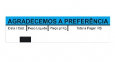 Orçamento: Etiqueta para Balança Térmica